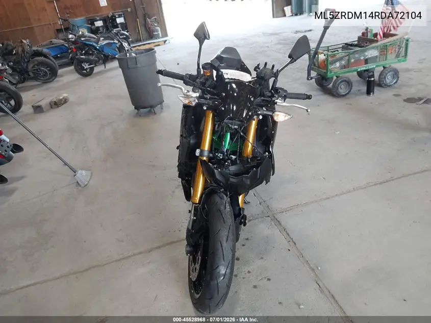 2024 Kawasaki Zr900 M VIN: ML5ZRDM14RDA72104 Lot: 45528968