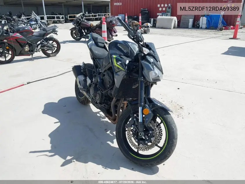 2024 Kawasaki Zr900 F VIN: ML5ZRDF12RDA69389 Lot: 45624617