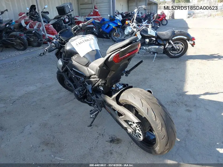 2025 Kawasaki Zr900 S VIN: ML5ZRDS18SDA00623 Lot: 44618631