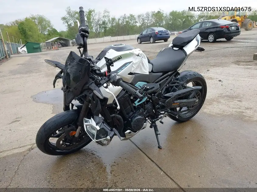 2025 Kawasaki Zr900 S VIN: ML5ZRDS1XSDA01675 Lot: 45021581