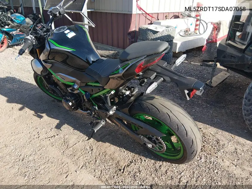 2025 Kawasaki Zr900 T VIN: ML5ZRDT17SDA07058 Lot: 45172483