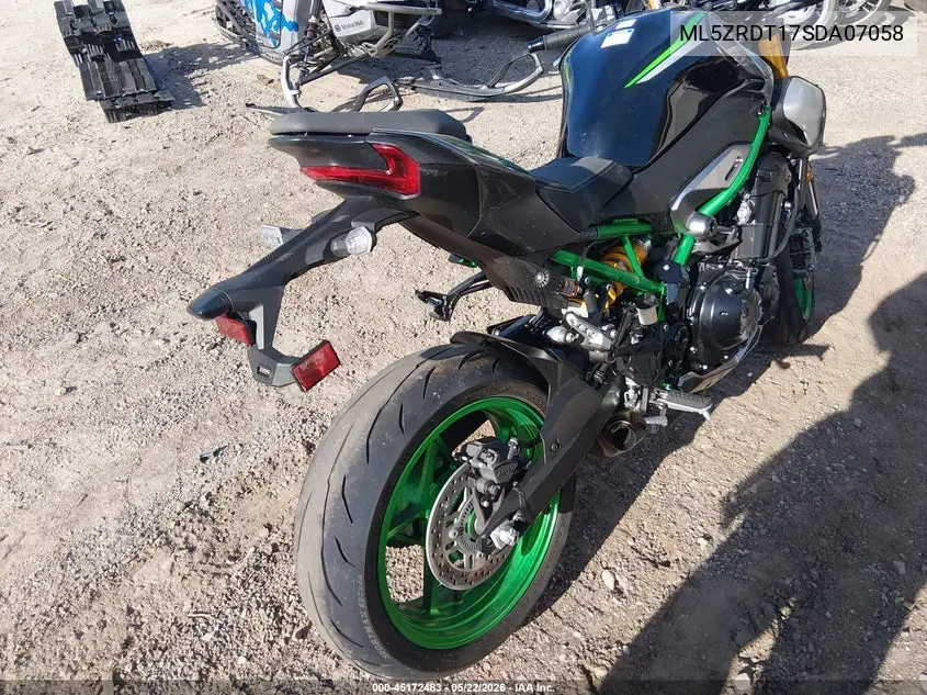 2025 Kawasaki Zr900 T VIN: ML5ZRDT17SDA07058 Lot: 45172483