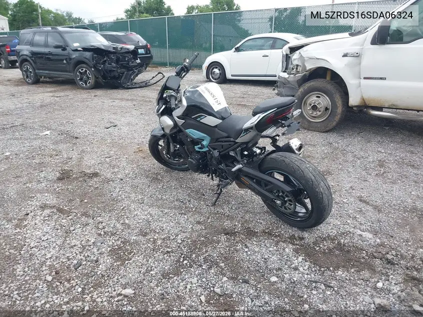 2025 Kawasaki Zr900 S VIN: ML5ZRDS16SDA06324 Lot: 45188906