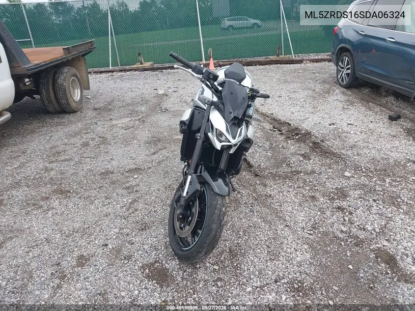 2025 Kawasaki Zr900 S VIN: ML5ZRDS16SDA06324 Lot: 45188906