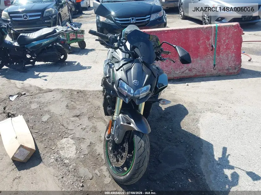 2025 Kawasaki Zr1000 L VIN: JKAZRCL14SA006006 Lot: 45554822