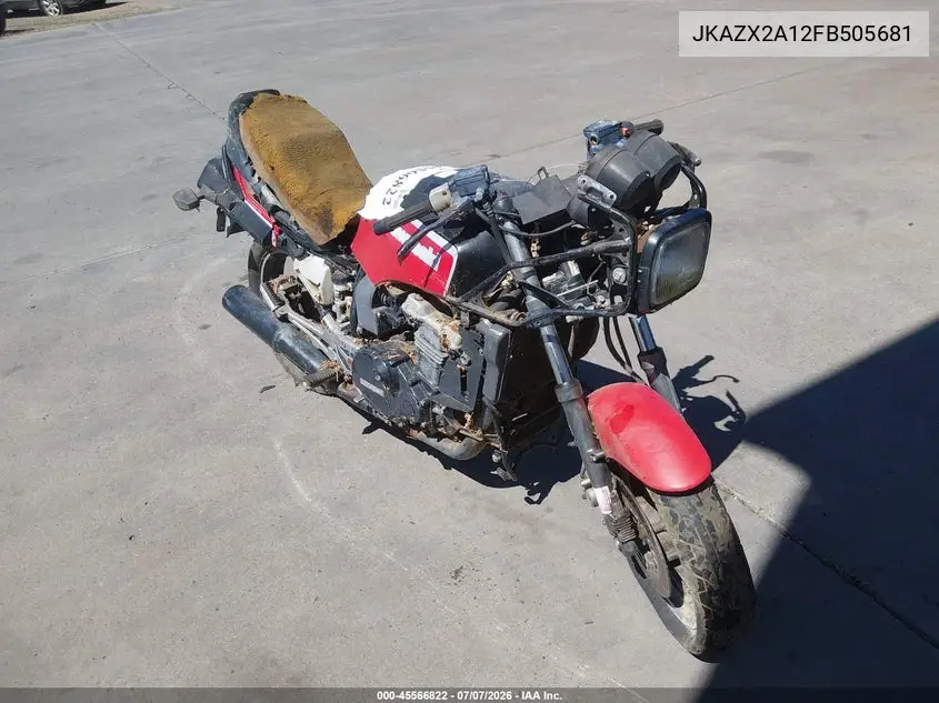 1985 Kawasaki Zx900 VIN: JKAZX2A12FB505681 Lot: 45566822