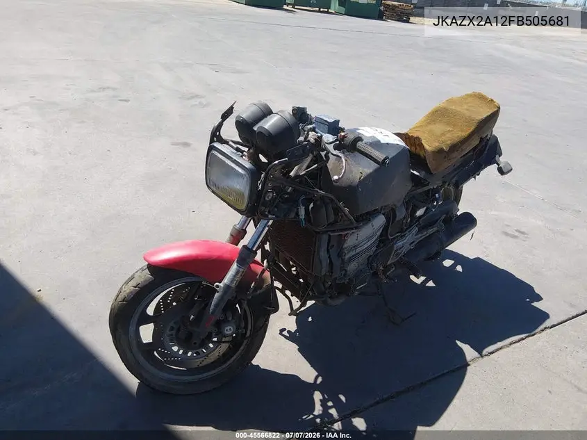 1985 Kawasaki Zx900 VIN: JKAZX2A12FB505681 Lot: 45566822