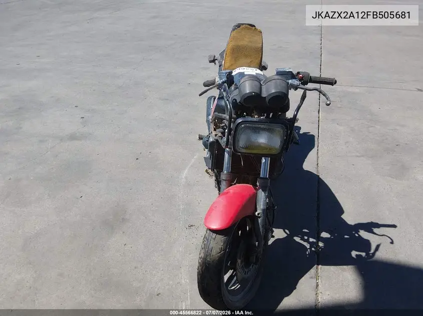 1985 Kawasaki Zx900 VIN: JKAZX2A12FB505681 Lot: 45566822
