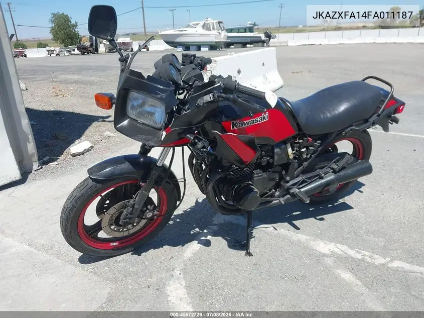 1985 Kawasaki Zx550 VIN: JKAZXFA14FA011187 Lot: 45572729