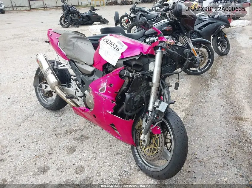 2002 Kawasaki Zx1200 B VIN: JKAZX9B122A000635 Lot: 45426526