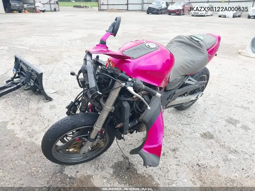 2002 Kawasaki Zx1200 B VIN: JKAZX9B122A000635 Lot: 45426526
