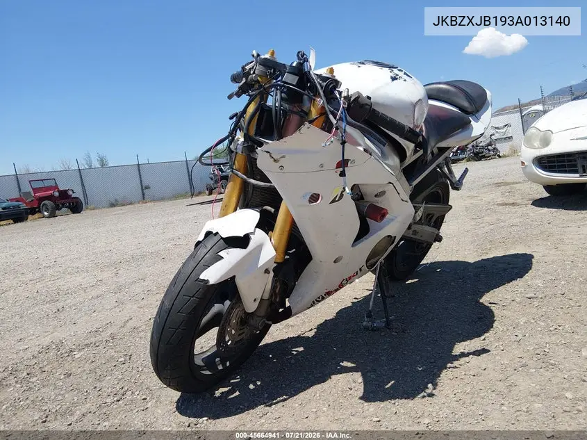 2003 Kawasaki Zx636 B1 VIN: JKBZXJB193A013140 Lot: 45664941