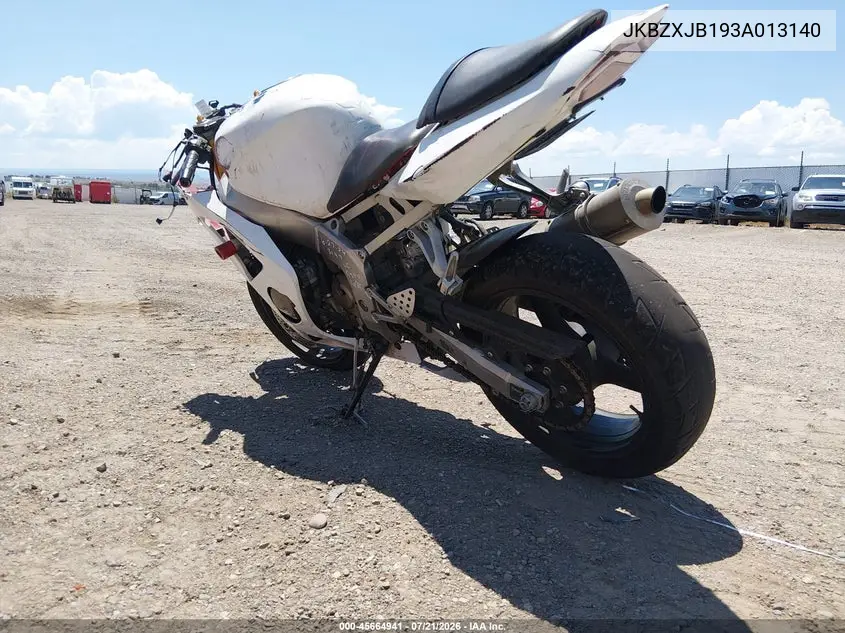 2003 Kawasaki Zx636 B1 VIN: JKBZXJB193A013140 Lot: 45664941