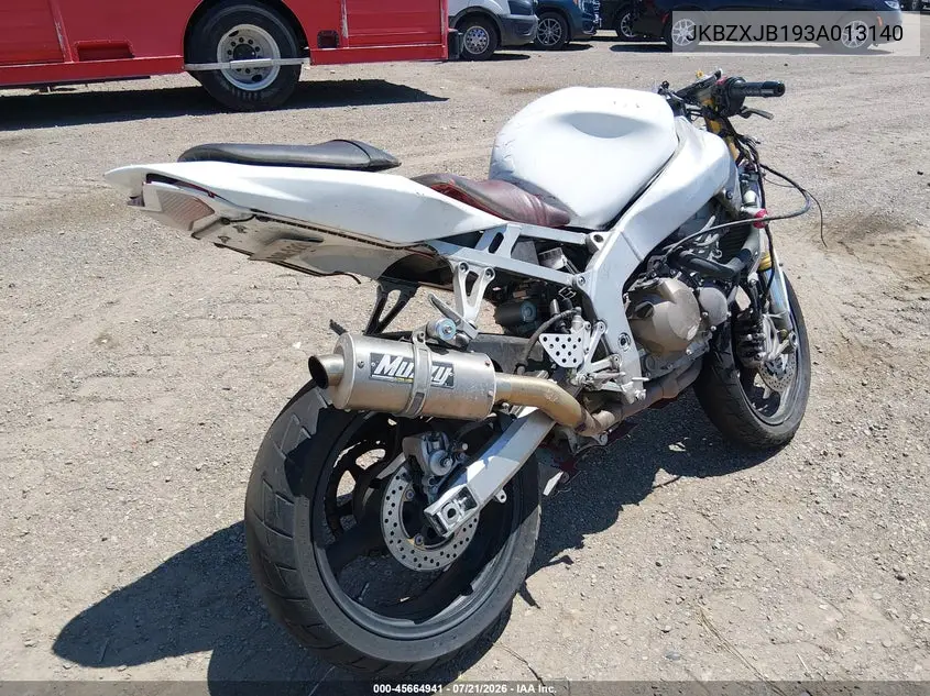 2003 Kawasaki Zx636 B1 VIN: JKBZXJB193A013140 Lot: 45664941