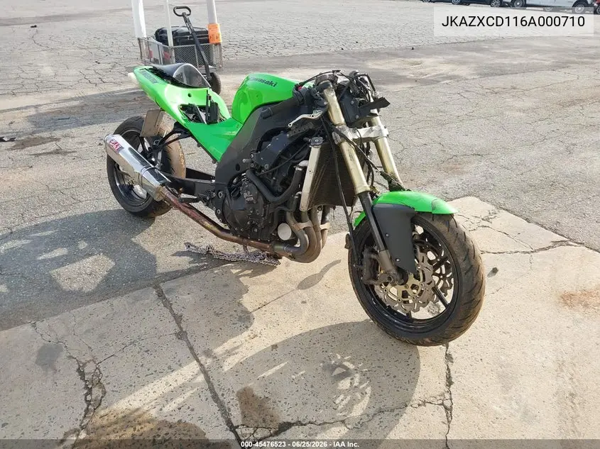 2006 Kawasaki Zx1000 D6F VIN: JKAZXCD116A000710 Lot: 45476523