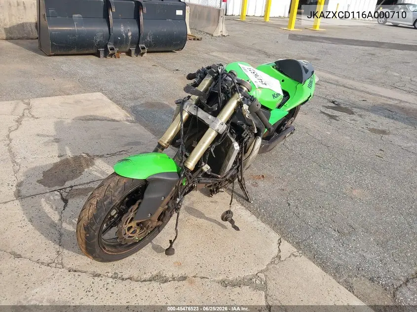 2006 Kawasaki Zx1000 D6F VIN: JKAZXCD116A000710 Lot: 45476523