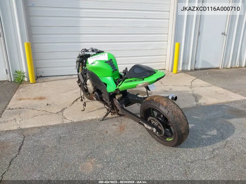 2006 Kawasaki Zx1000 D6F VIN: JKAZXCD116A000710 Lot: 45476523
