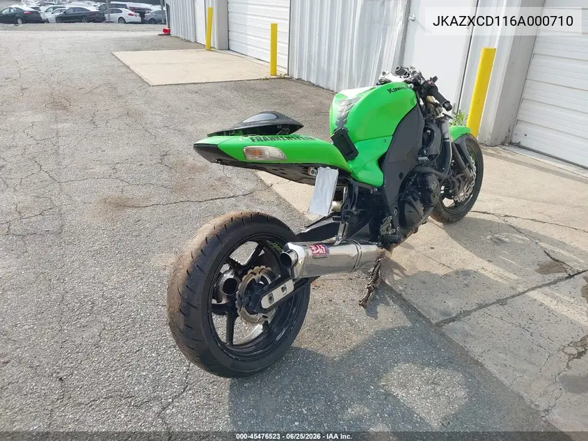 2006 Kawasaki Zx1000 D6F VIN: JKAZXCD116A000710 Lot: 45476523