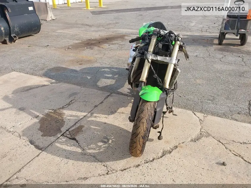 2006 Kawasaki Zx1000 D6F VIN: JKAZXCD116A000710 Lot: 45476523