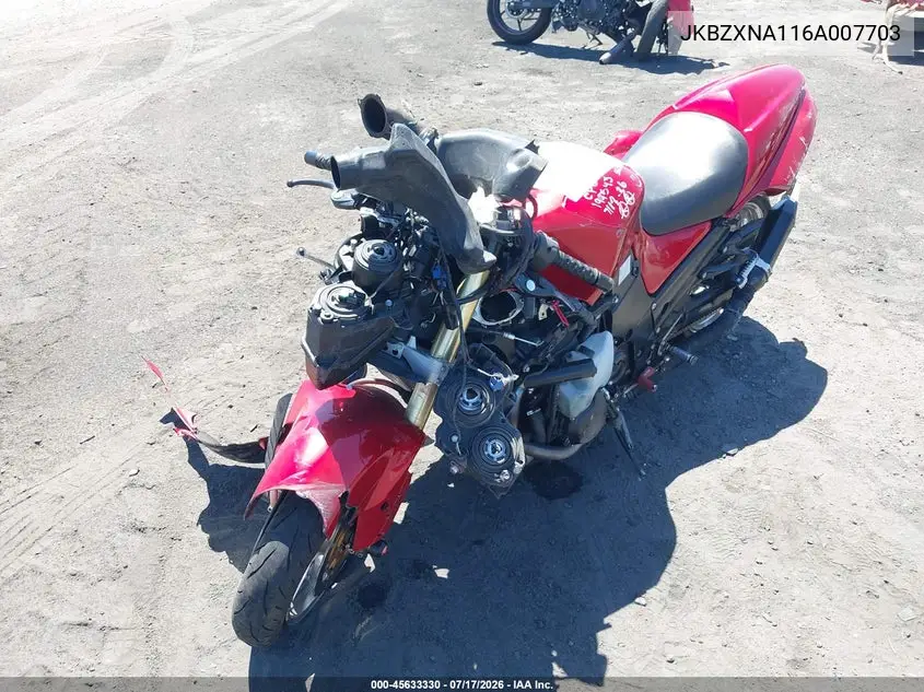 2006 Kawasaki Zx1400 A VIN: JKBZXNA116A007703 Lot: 45633330