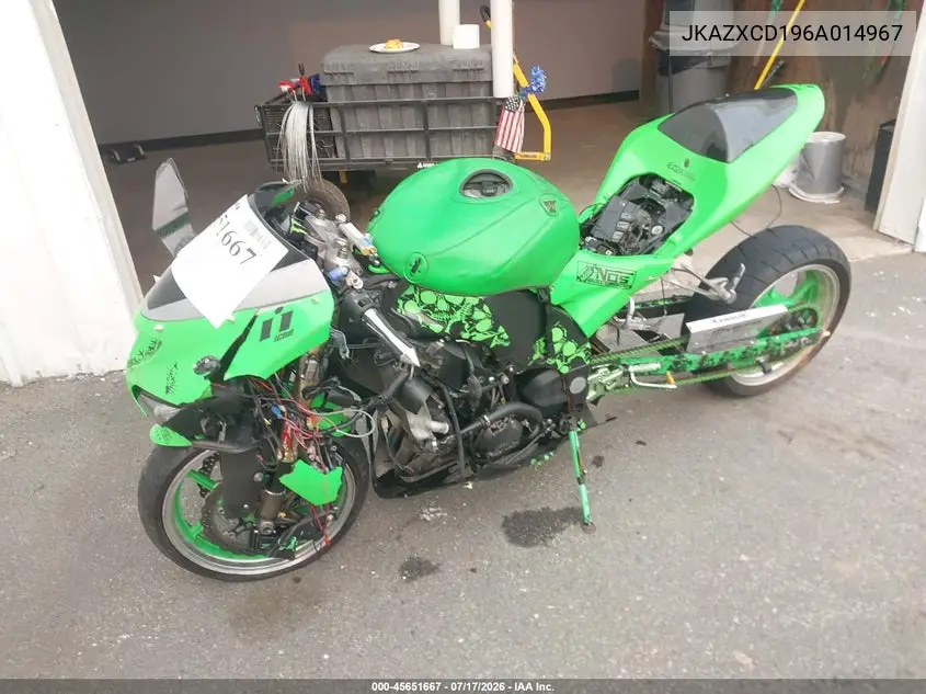 2006 Kawasaki Zx1000 D6F VIN: JKAZXCD196A014967 Lot: 45651667