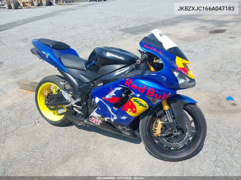 2006 Kawasaki Zx636 C1 VIN: JKBZXJC166A047183 Lot: 45656848