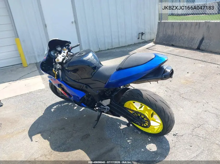 2006 Kawasaki Zx636 C1 VIN: JKBZXJC166A047183 Lot: 45656848