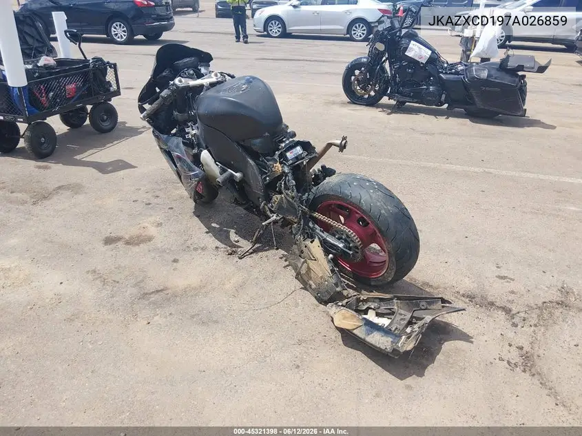 2007 Kawasaki Zx1000 D VIN: JKAZXCD197A026859 Lot: 45321398