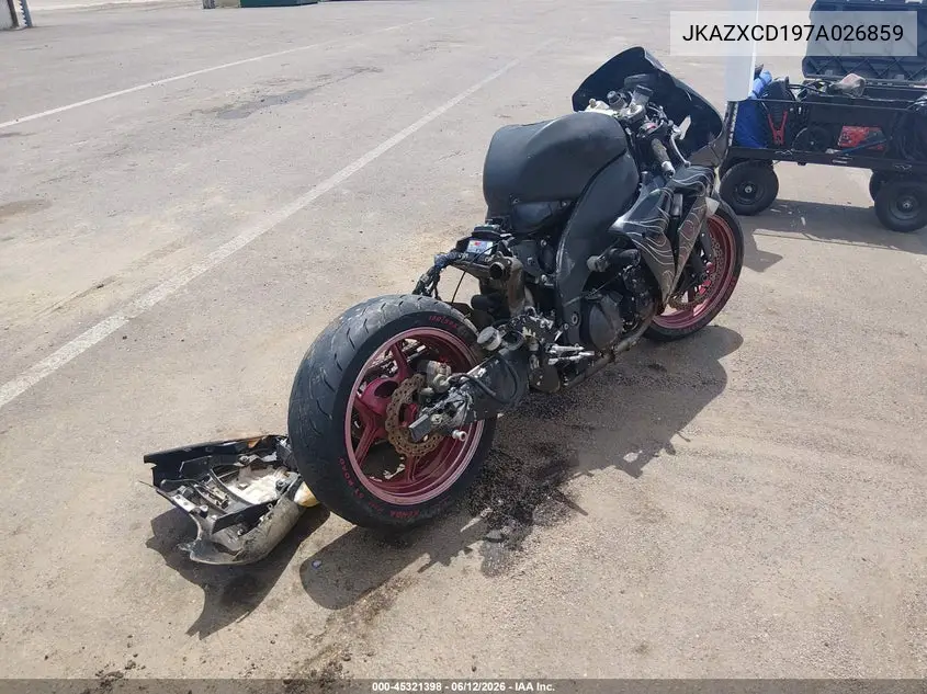 2007 Kawasaki Zx1000 D VIN: JKAZXCD197A026859 Lot: 45321398