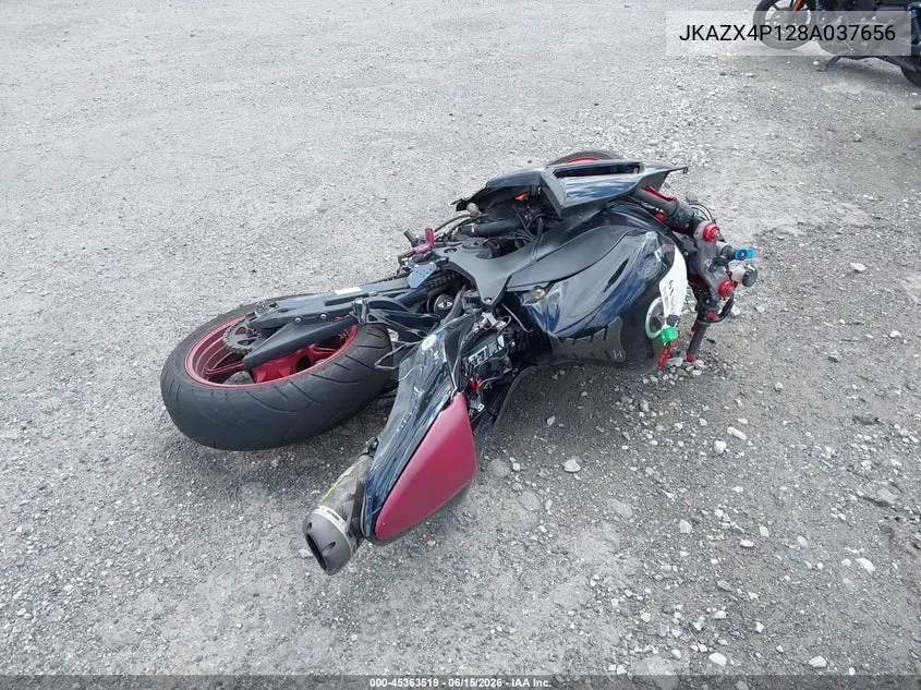 2008 Kawasaki Zx600 P VIN: JKAZX4P128A037656 Lot: 45363519