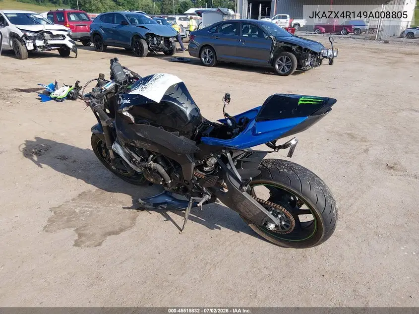2009 Kawasaki Zx600 R VIN: JKAZX4R149A008805 Lot: 45515832