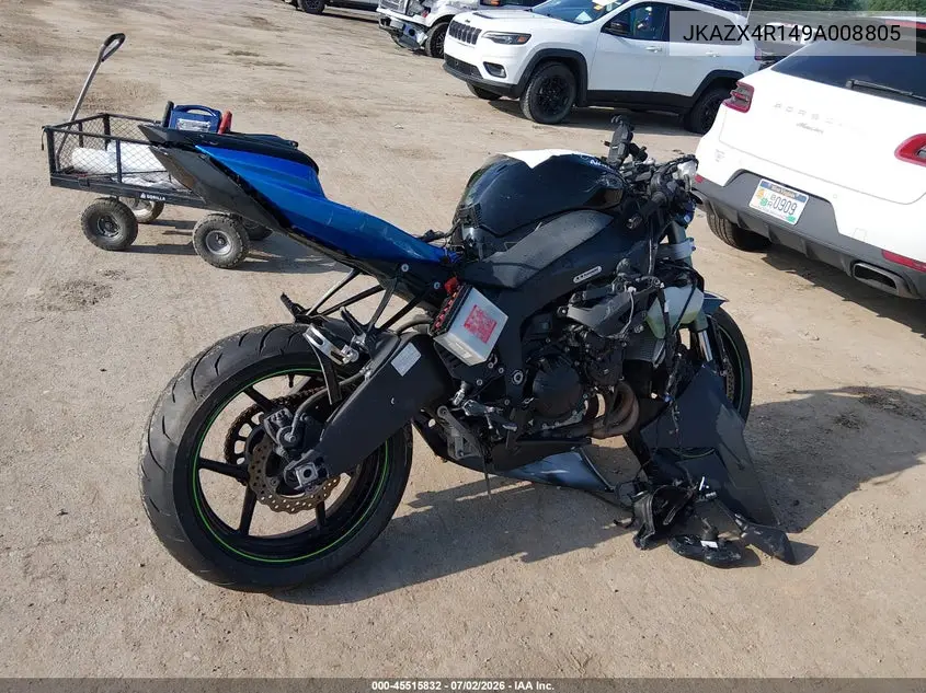 2009 Kawasaki Zx600 R VIN: JKAZX4R149A008805 Lot: 45515832