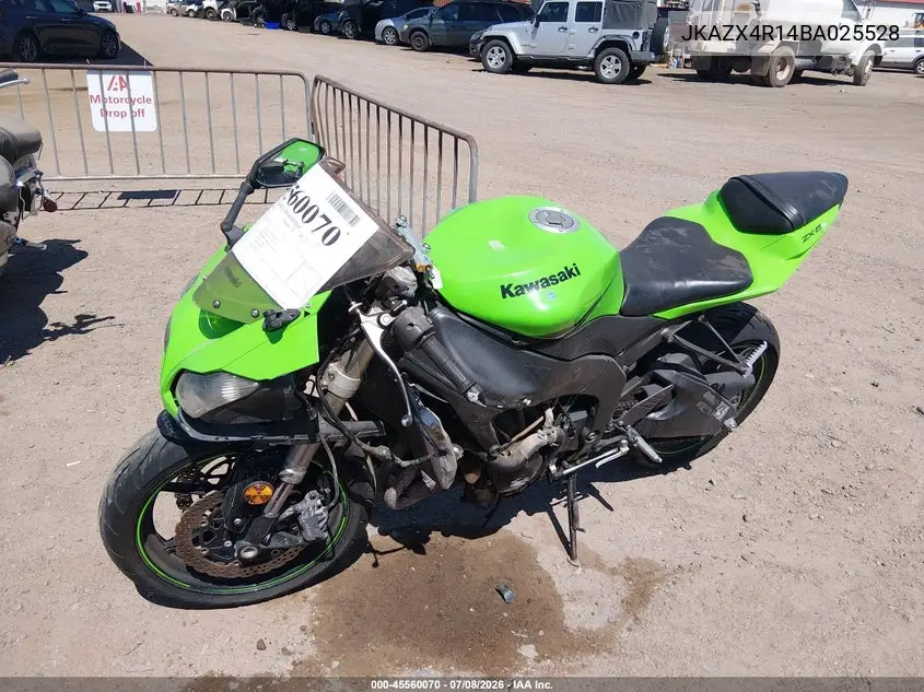 2011 Kawasaki Zx600 R VIN: JKAZX4R14BA025528 Lot: 45560070