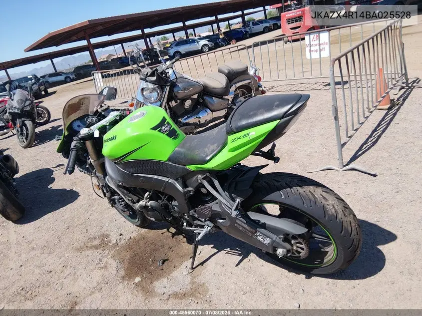 2011 Kawasaki Zx600 R VIN: JKAZX4R14BA025528 Lot: 45560070