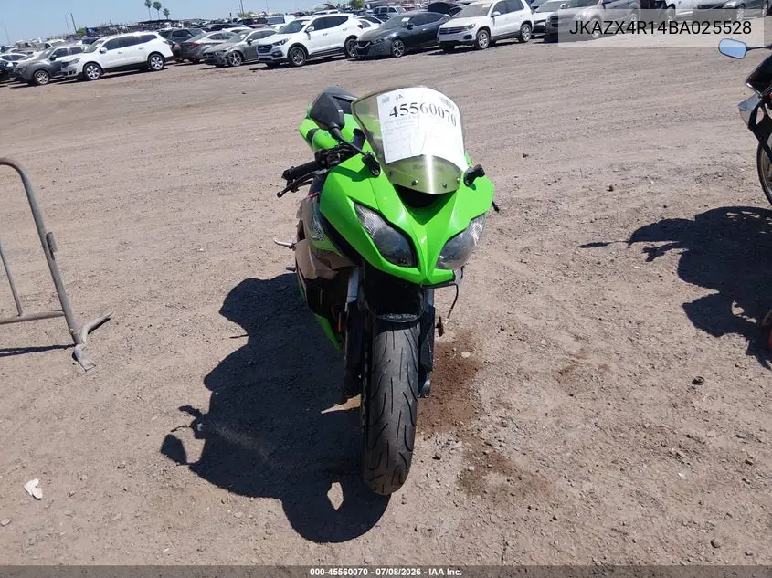 2011 Kawasaki Zx600 R VIN: JKAZX4R14BA025528 Lot: 45560070