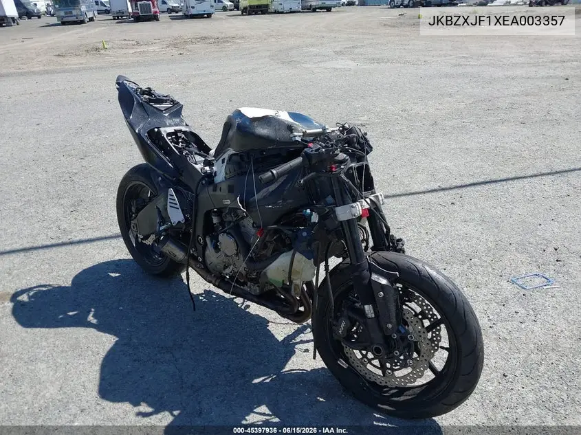 2014 Kawasaki Zx636 F VIN: JKBZXJF1XEA003357 Lot: 45397936