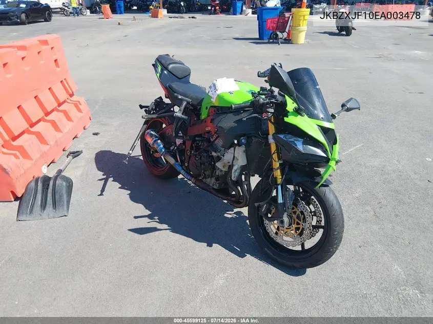 2014 Kawasaki Zx636 F VIN: JKBZXJF10EA003478 Lot: 45599125