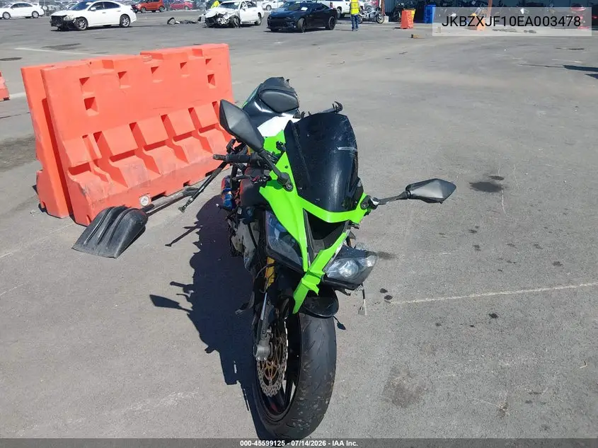 2014 Kawasaki Zx636 F VIN: JKBZXJF10EA003478 Lot: 45599125