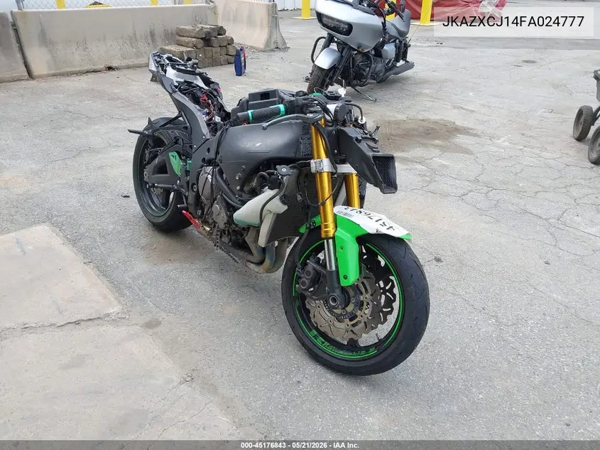 2015 Kawasaki Zx1000 J VIN: JKAZXCJ14FA024777 Lot: 45176843