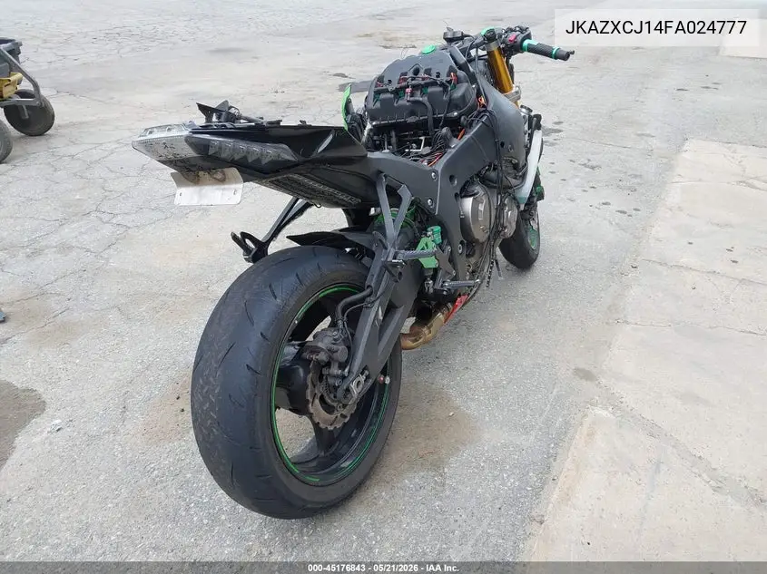 2015 Kawasaki Zx1000 J VIN: JKAZXCJ14FA024777 Lot: 45176843