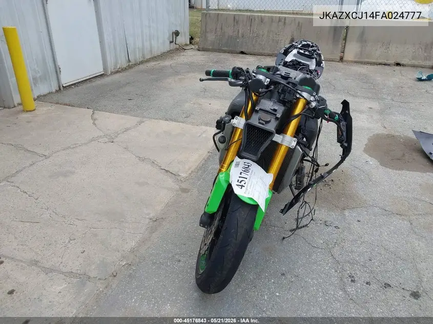 2015 Kawasaki Zx1000 J VIN: JKAZXCJ14FA024777 Lot: 45176843