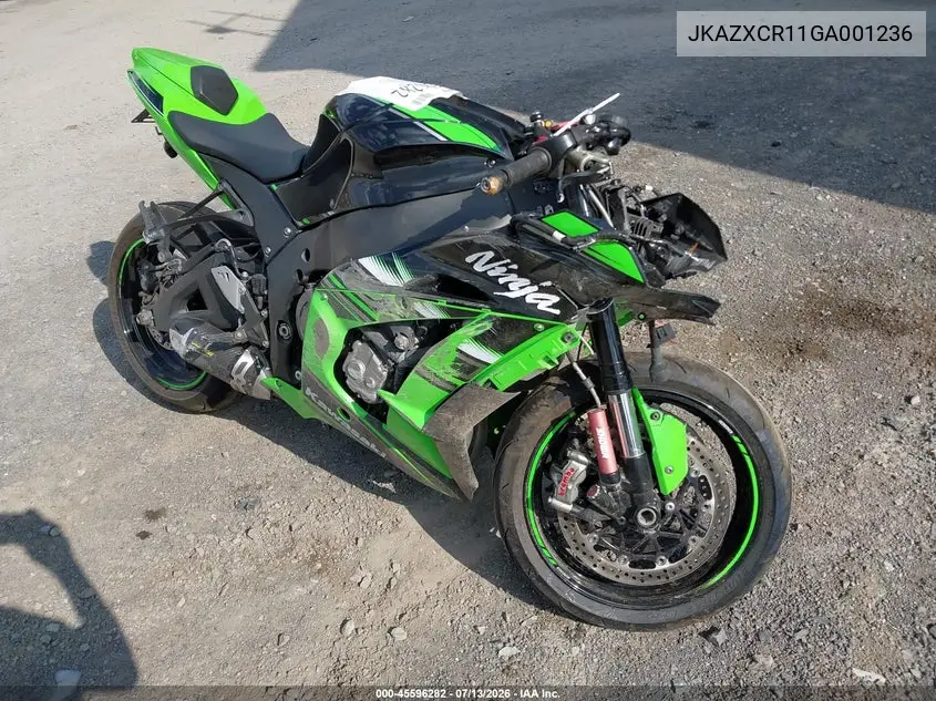 2016 Kawasaki Zx1000 R VIN: JKAZXCR11GA001236 Lot: 45596282