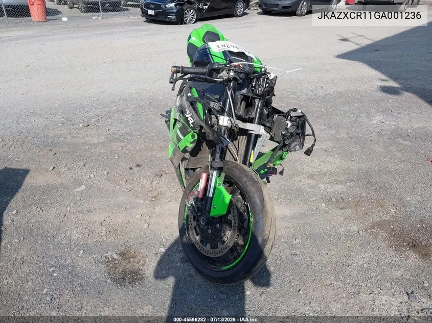 2016 Kawasaki Zx1000 R VIN: JKAZXCR11GA001236 Lot: 45596282