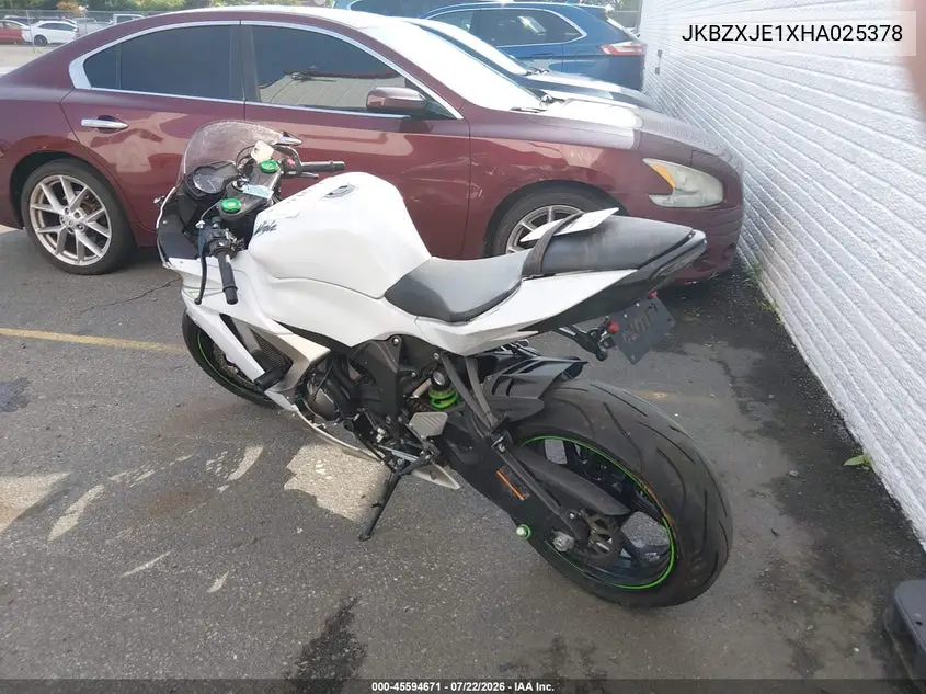 2017 Kawasaki Zx636 E VIN: JKBZXJE1XHA025378 Lot: 45594671