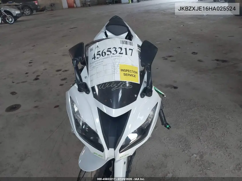2017 Kawasaki Zx636 E VIN: JKBZXJE16HA025524 Lot: 45653217