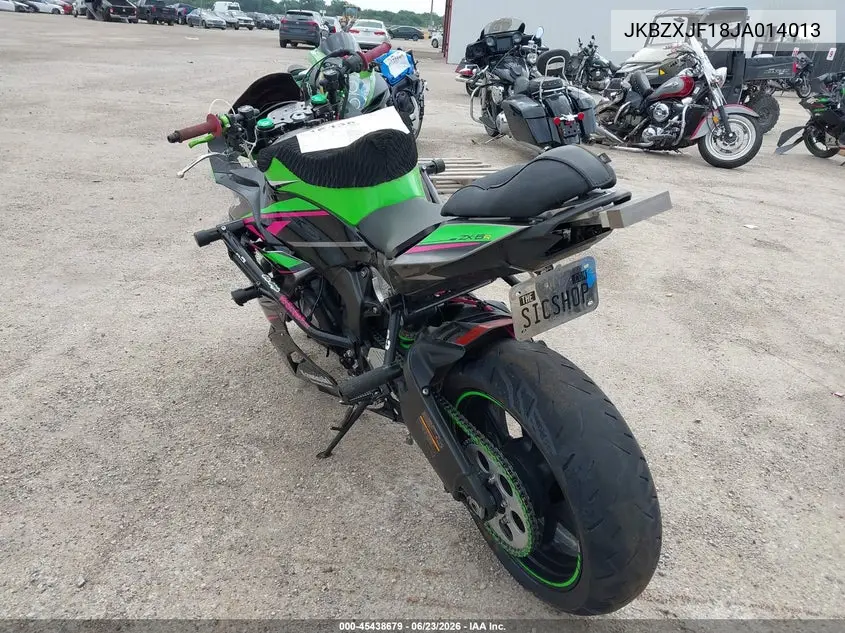 2018 Kawasaki Zx636 F VIN: JKBZXJF18JA014013 Lot: 45438679