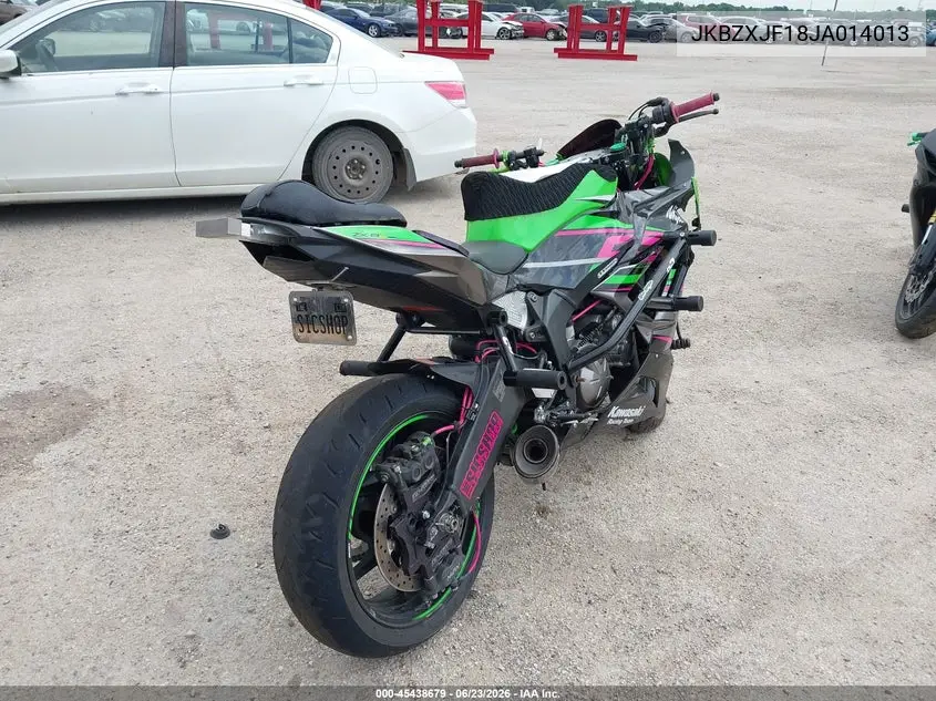 2018 Kawasaki Zx636 F VIN: JKBZXJF18JA014013 Lot: 45438679