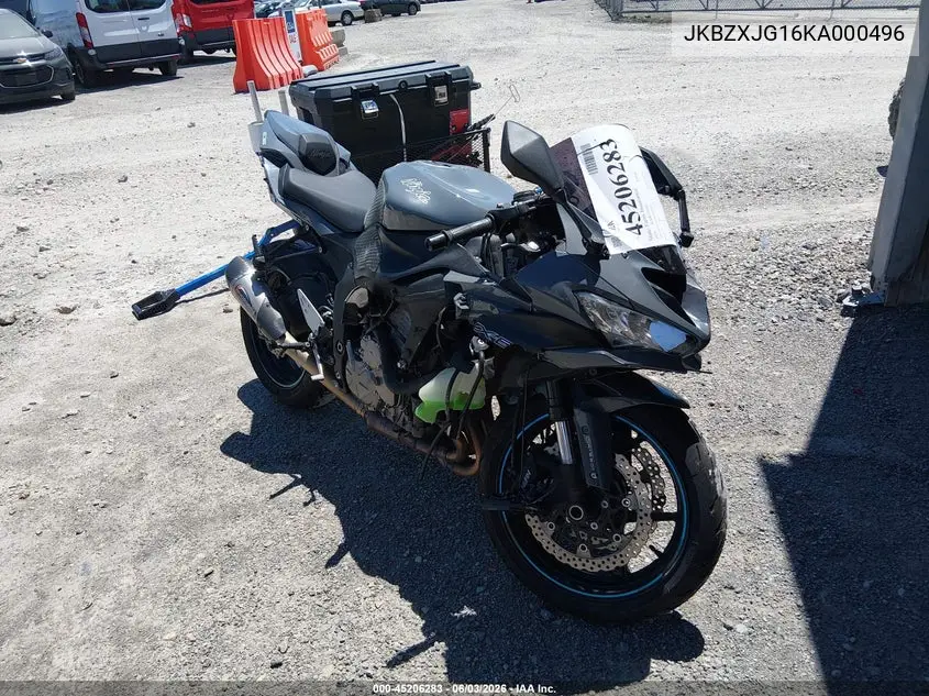 2019 Kawasaki Zx636 K VIN: JKBZXJG16KA000496 Lot: 45206283