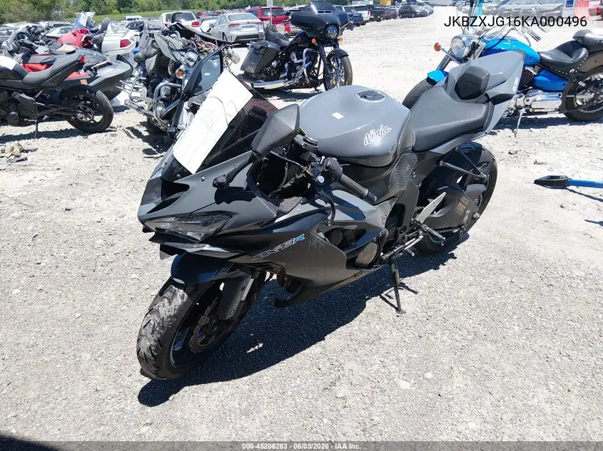 2019 Kawasaki Zx636 K VIN: JKBZXJG16KA000496 Lot: 45206283