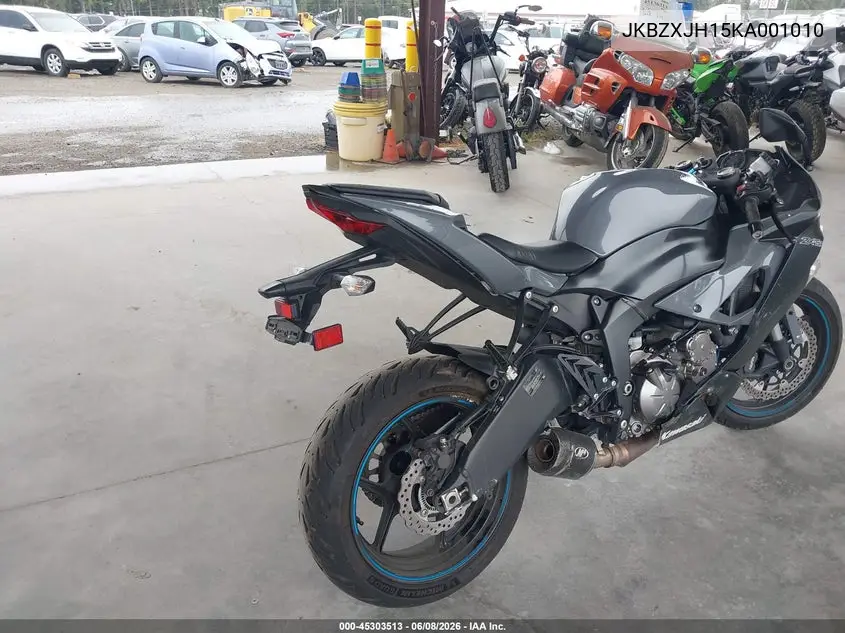 2019 Kawasaki Zx636 K VIN: JKBZXJH15KA001010 Lot: 45303513